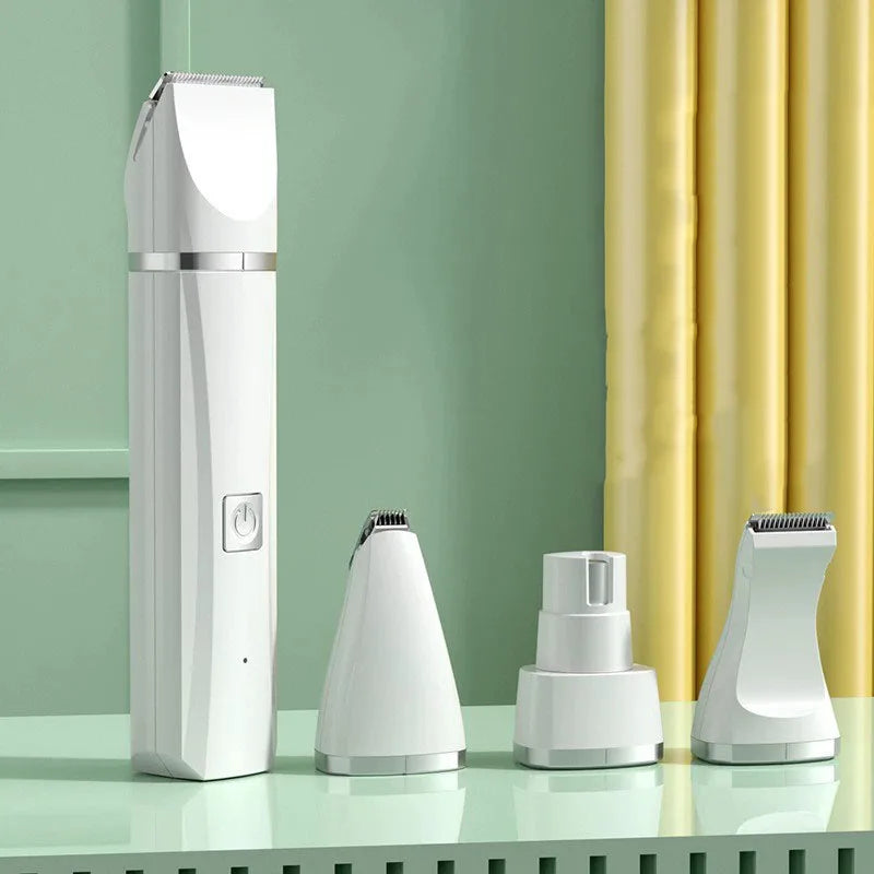 4-In-1 Multi-Functional Type C Charge Dog Clippers Cordless Pet Shaver Clippers Trimmers Low Noise Pet Grooming Tools