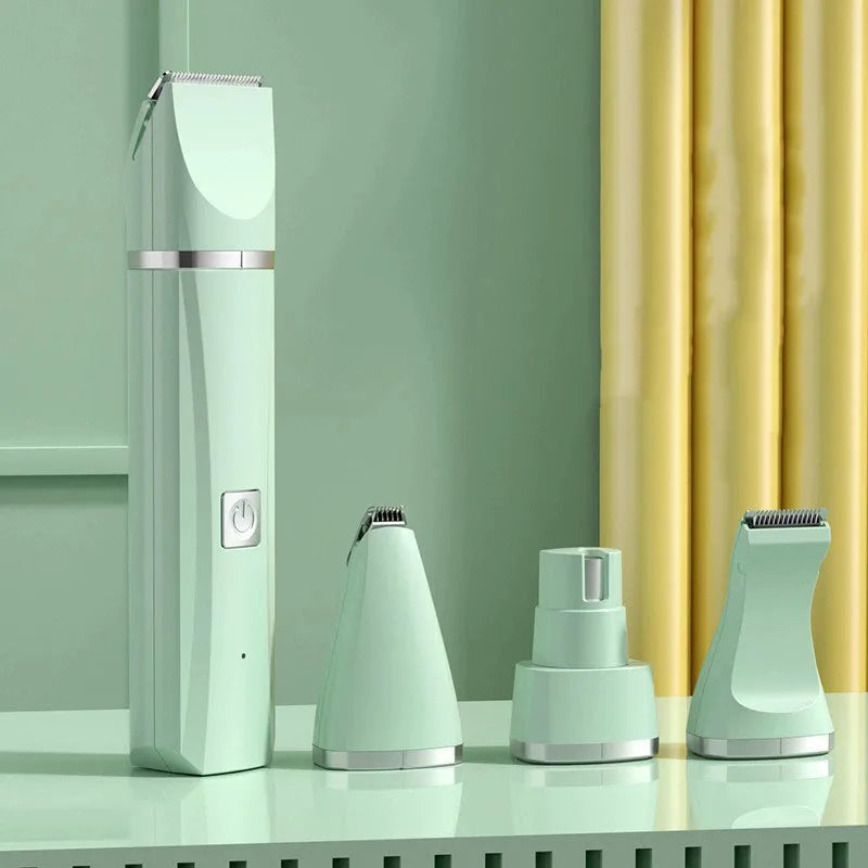 4-In-1 Multi-Functional Type C Charge Dog Clippers Cordless Pet Shaver Clippers Trimmers Low Noise Pet Grooming Tools